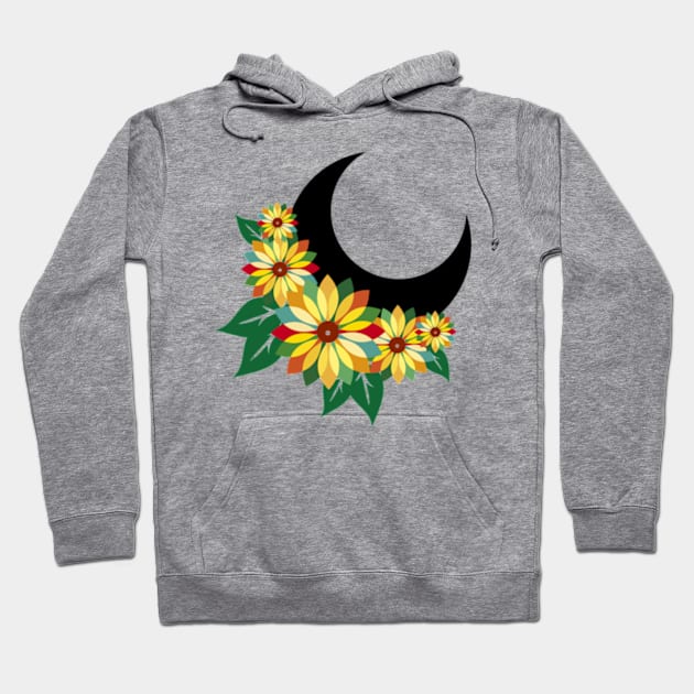 MOON UNDER FLOWERS Hoodie by RENAN1989